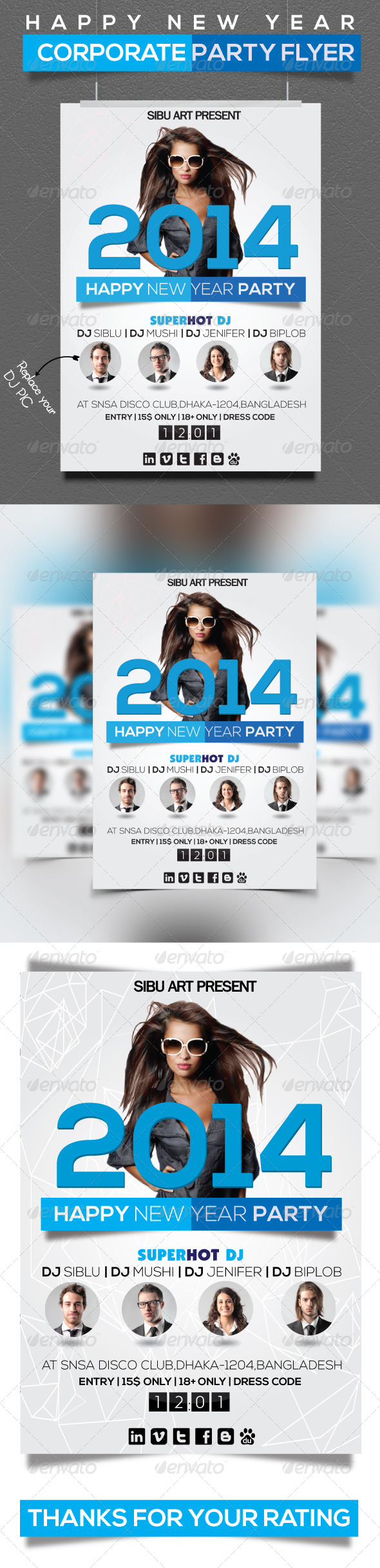 Corporate New Year Flyer - Clubs & Parties Events
