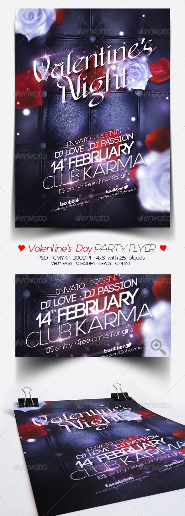 Valentine's Day Party Flyer - Clubs & Parties Events