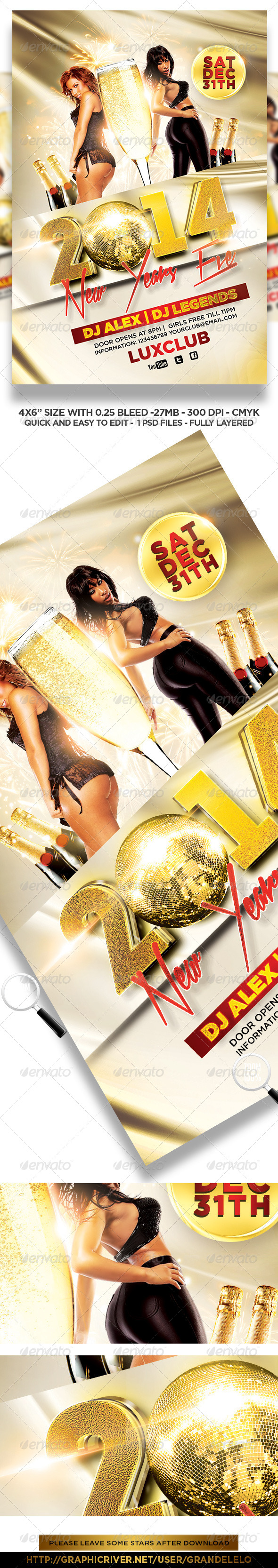 New Years Eve Flyer Template - Clubs & Parties Events