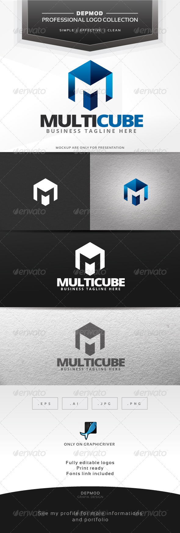 Multi Cube Logo - Letters Logo Templates