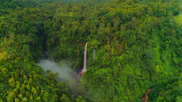 Waterfall In The Jungle Aerial alt