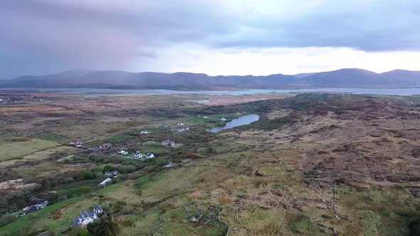 Flying Towards Summy Lake By Portnoo in County Donegal Ireland alt