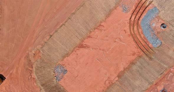 An Artificial Pond is Being Constructed on the Construction Site in Order to Collect Water After a alt