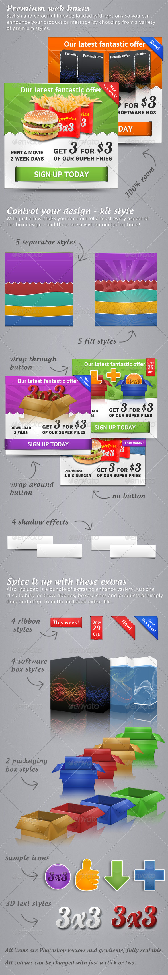 Premium web boxes - Web Elements