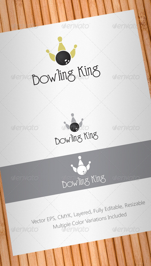 Bowling King Logo Template - Objects Logo Templates