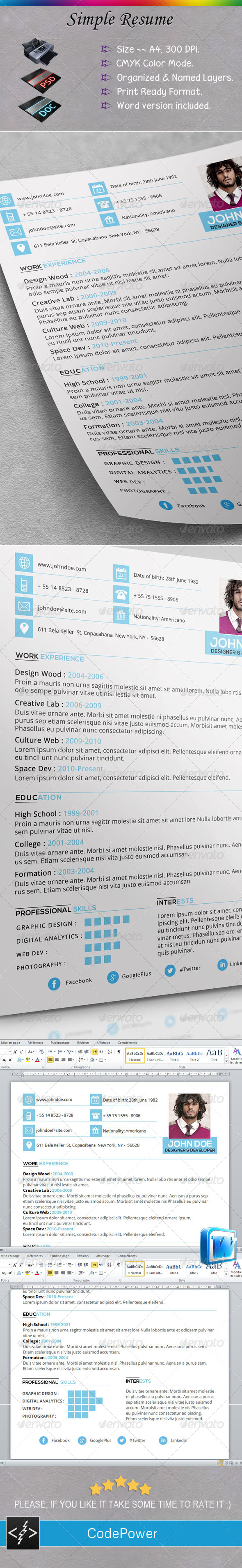 Simple Resume - Resumes Stationery