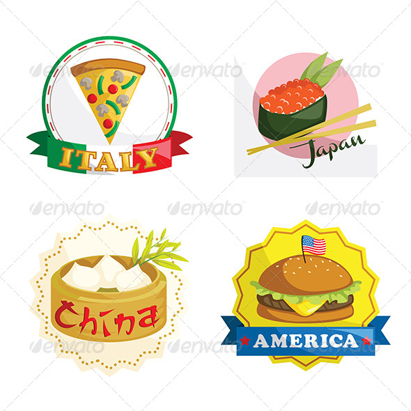 International Gourmet Food Icons - Food Objects