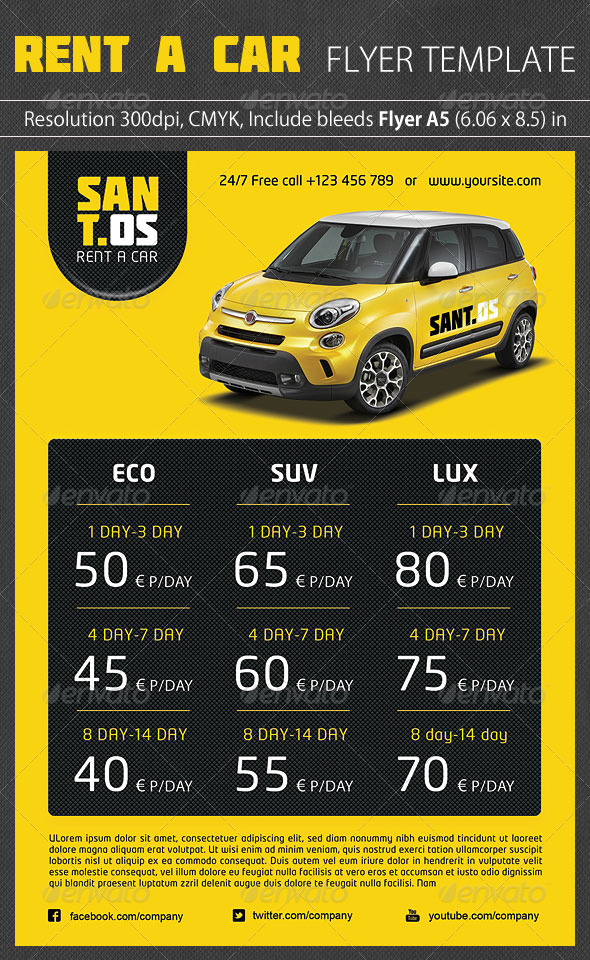 Rent a Car Promotion Flyer - Commerce Flyers