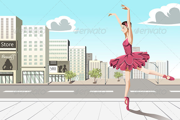 Ballet Dancer in the City - Sports/Activity Conceptual