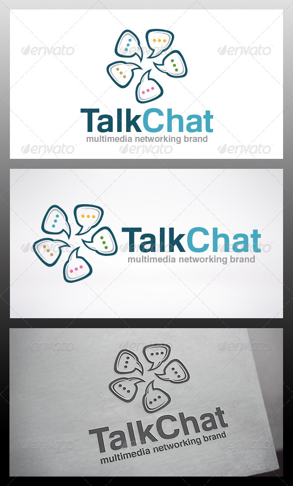 Chat Logo Template - Vector Abstract