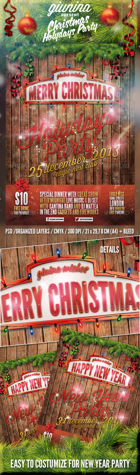Christmas Holydays Party Flyer/Poster - Events Flyers