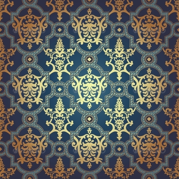 Seamless Pattern in Mosaic Ethnic Style - Patterns Decorative