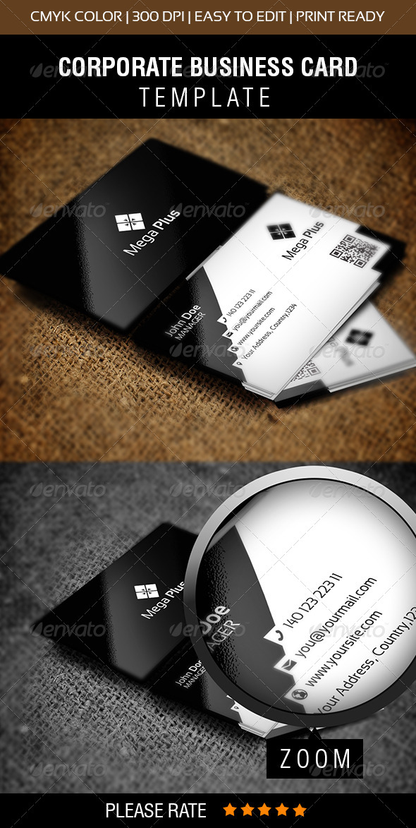 Mega Plus Business Card - Corporate Business Cards