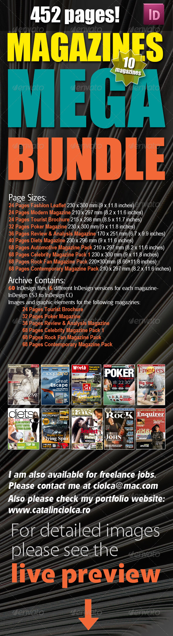 10 Magazines Mega Bundle - Magazines Print Templates