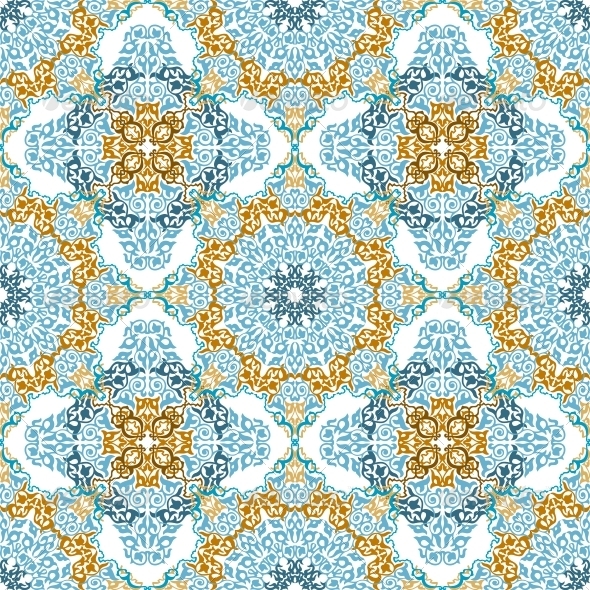 Seamless Pattern in Mosaic Ethnic Style. - Patterns Decorative