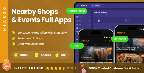 COMPLETE APP | Nearby Business & Event Listing App | Place Finder App | Directory App | NearGo