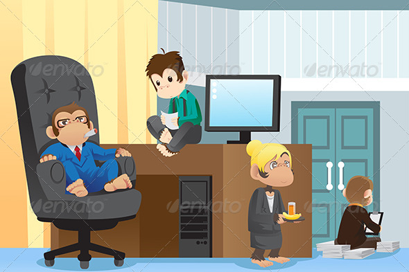 Monkey Business Concept - Business Conceptual