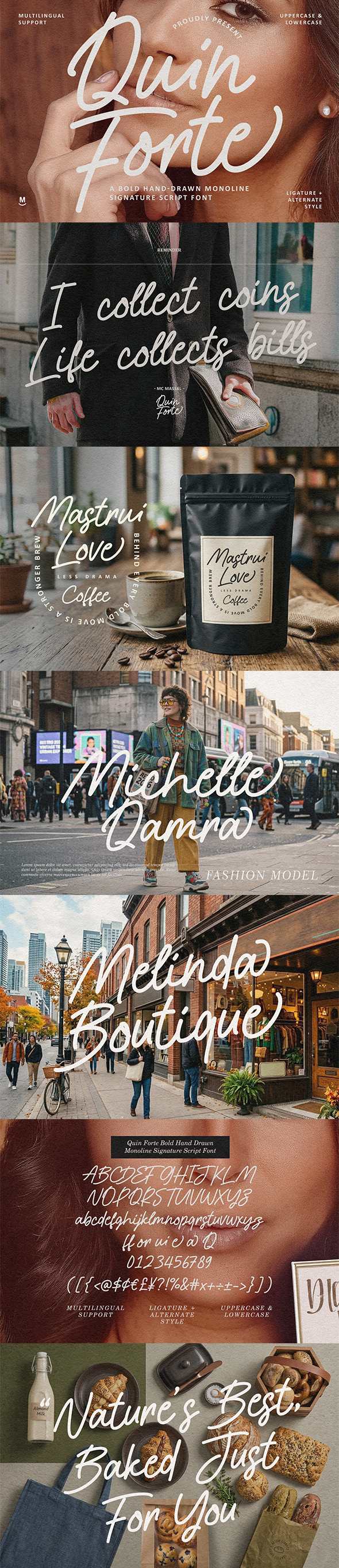 Quin Forte Hand Drawn Monoline Signature Font