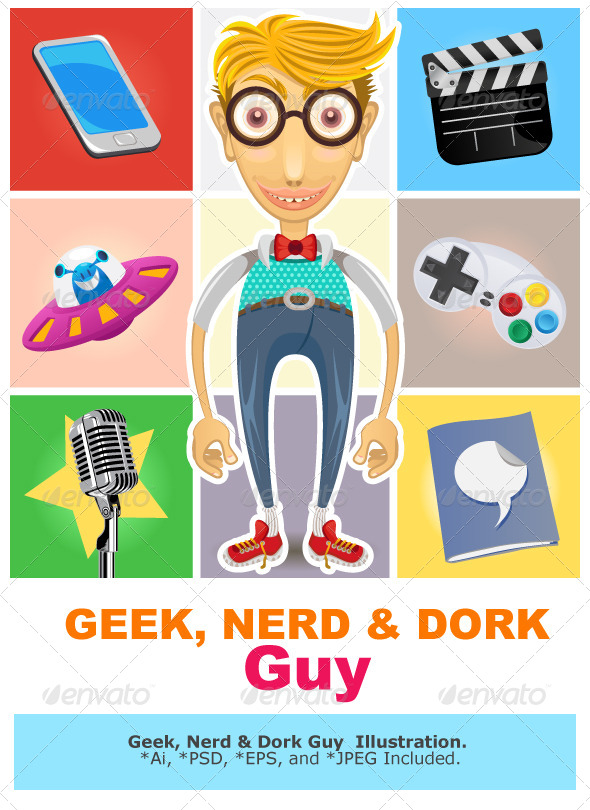 Type of Nerd Geek Dork Guy - Technology Conceptual