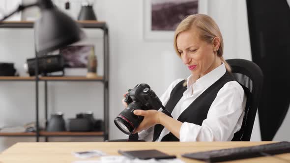 Photographer Working at Office