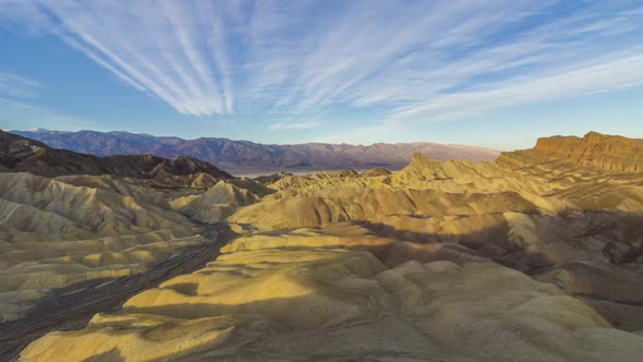 Zabriskie Point in Sunny Morning. Death Valley National Park. California, USA alt