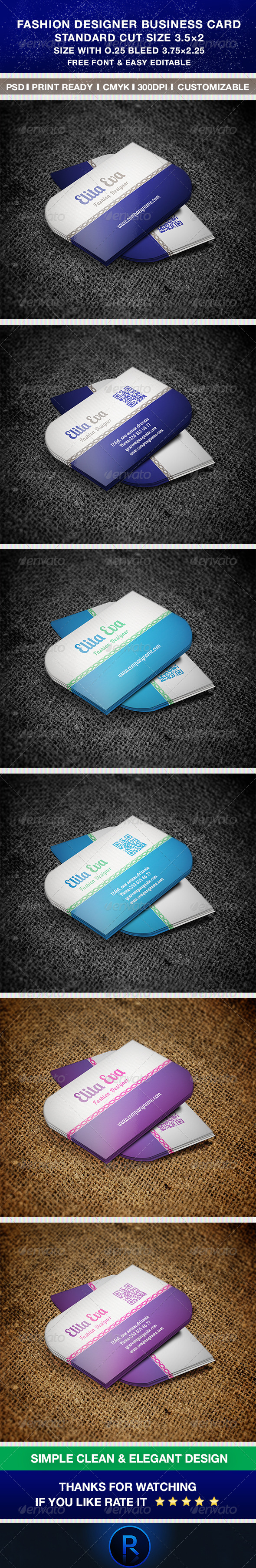 Fashion Designer Business card - Business Cards Print Templates