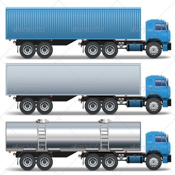 Vector Trailer Icons - Industries Business