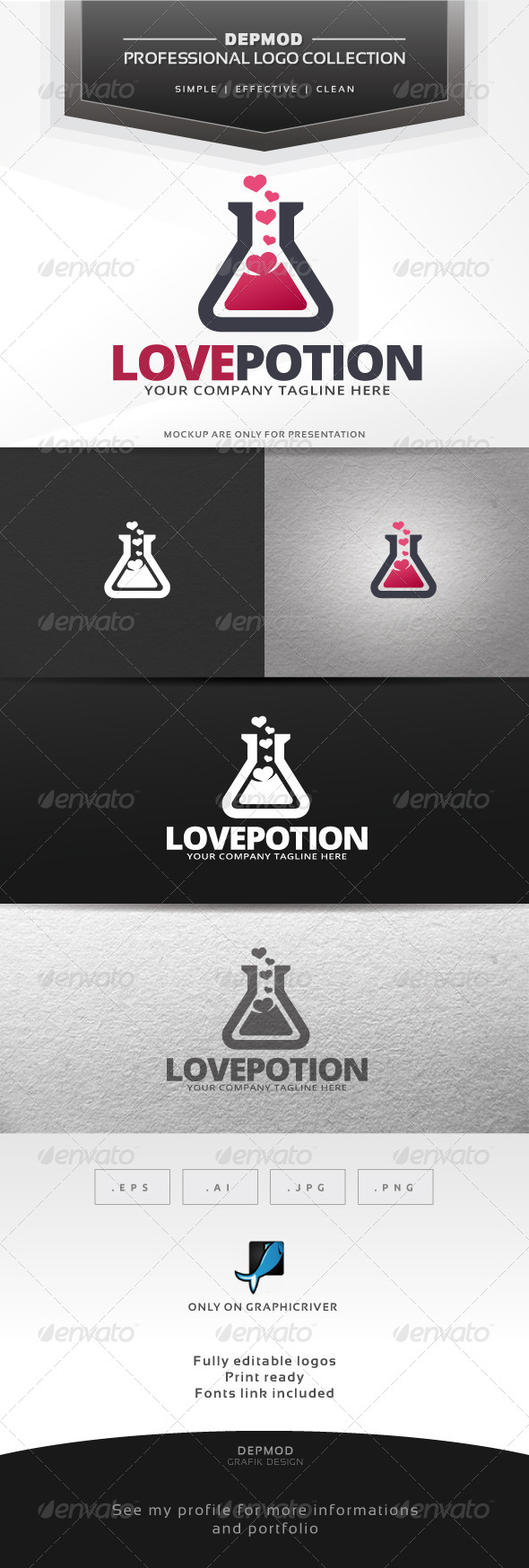 Love Potion Logo - Symbols Logo Templates