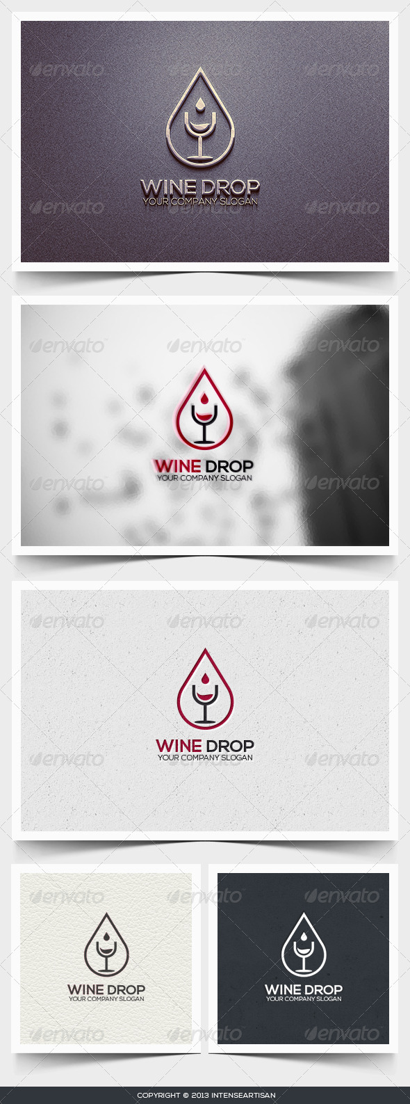 Wine Drop Logo Template - Food Logo Templates