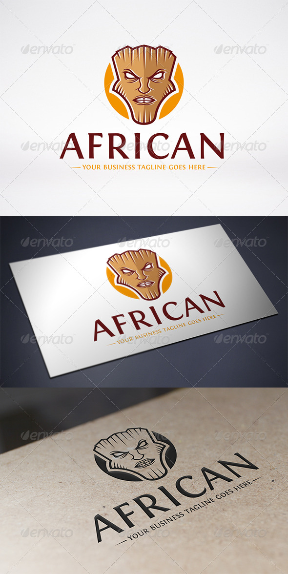 African Mask Logo Template - Objects Logo Templates