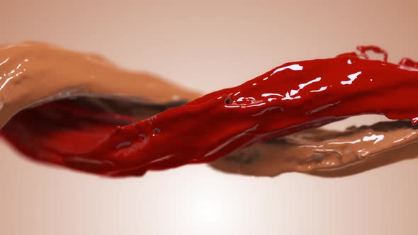 rainbow colors, fluid simulation. spilled paint alt