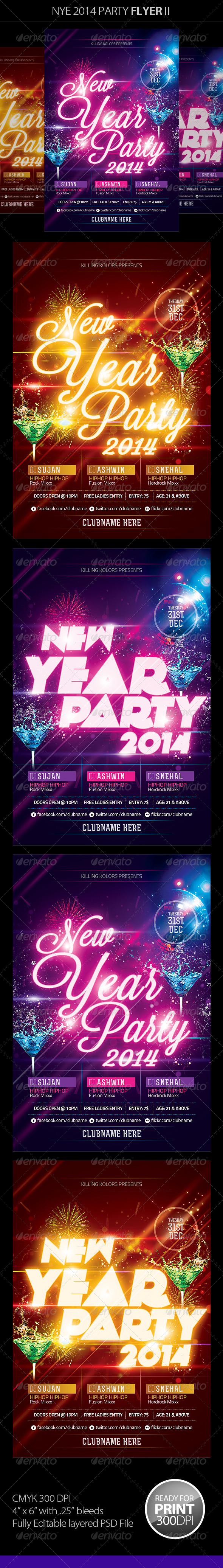 New Year Party Flyer - Clubs & Parties Events