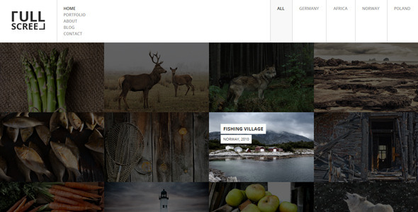 Excellent FULLSCREEN – Photography Portfolio HTML5 with Shop