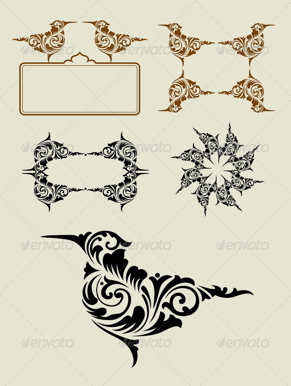Bird Element Decoration - Decorative Symbols Decorative
