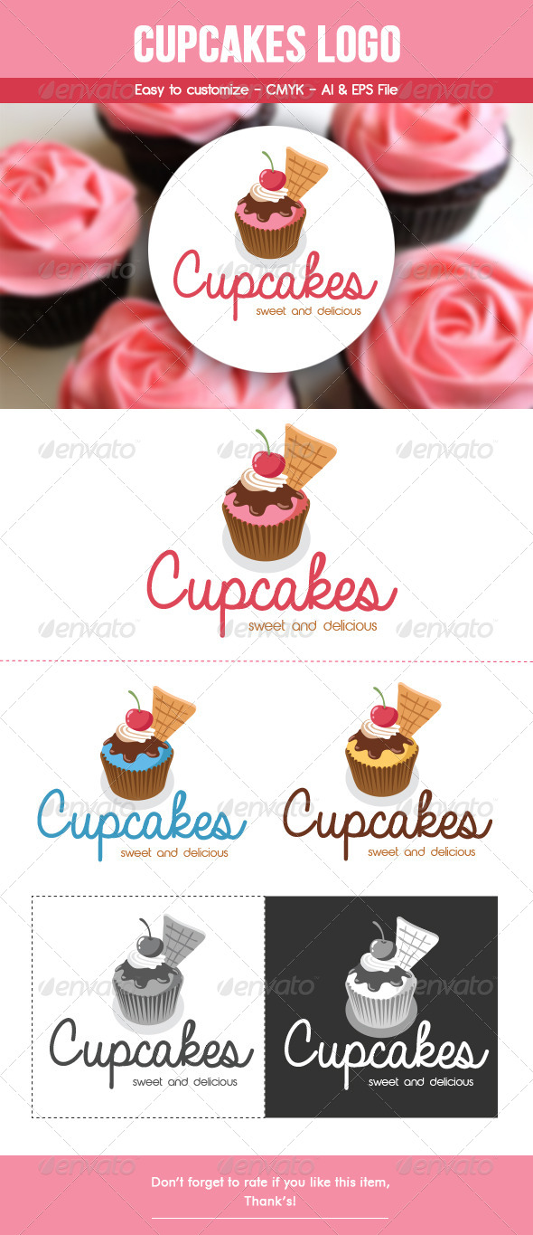 Cupcakes Logo - Food Logo Templates