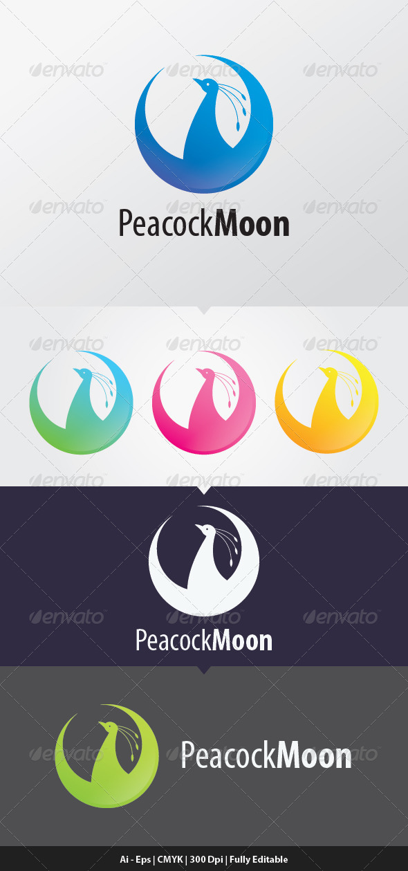 PeacockMoon Logo Template - Animals Logo Templates