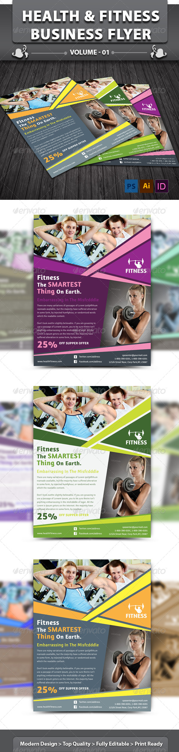 Health & Fitness Center Flyer | Volume 1 - Corporate Flyers