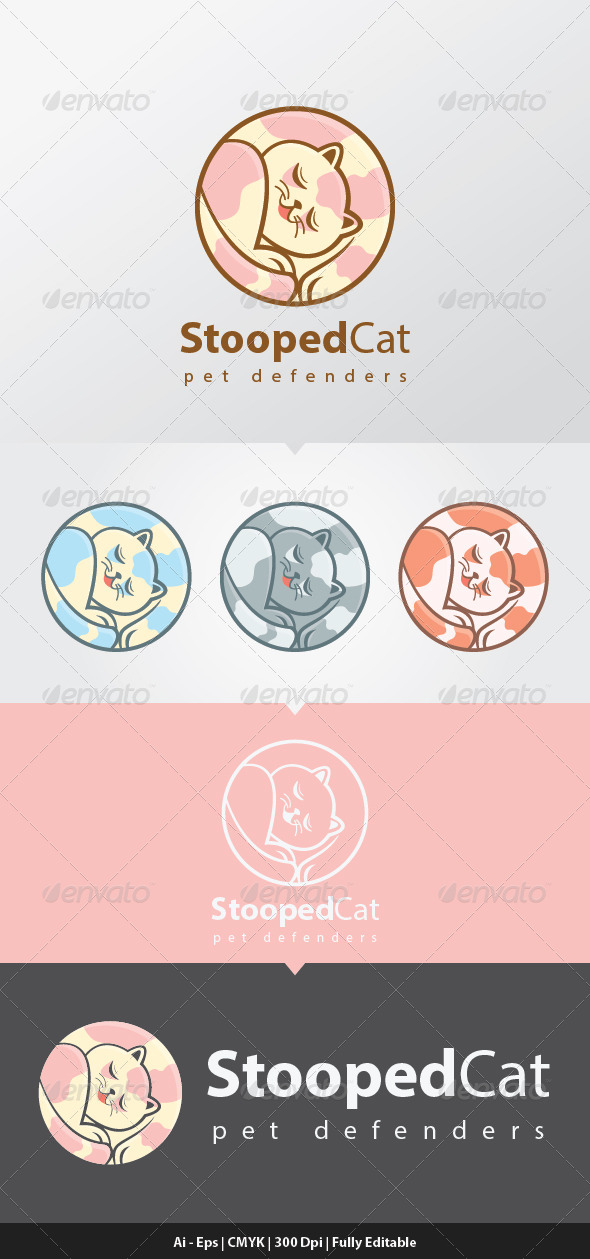 StoopedCat Logo Template - Animals Logo Templates