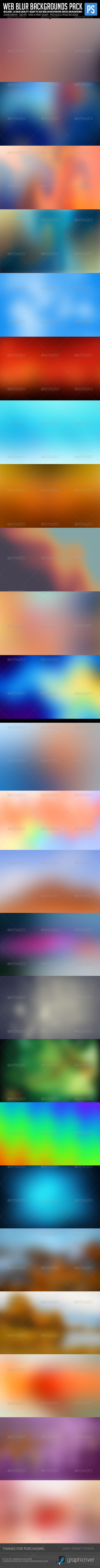 Web Blur Backgrounds Bundle Pack - Backgrounds Graphics
