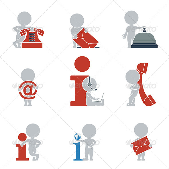 Flat People - Contacts and Information - People Characters