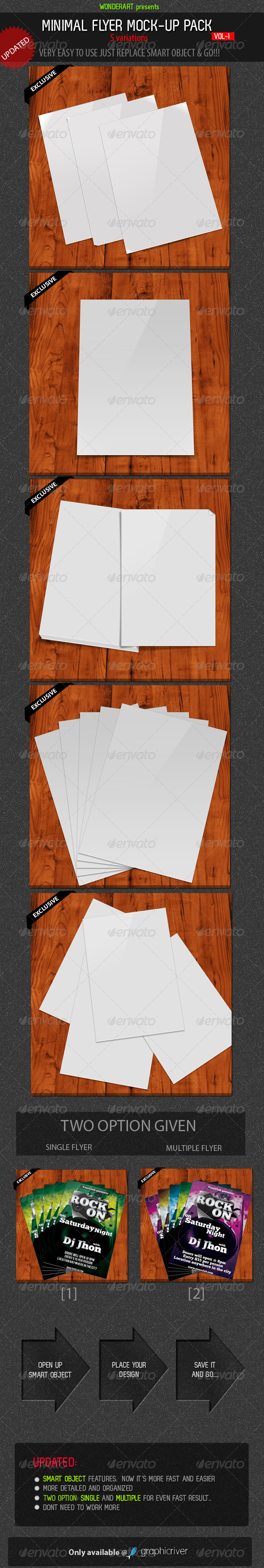 Minimal Flyer Mock-up Pack vol-1 - Flyers Print