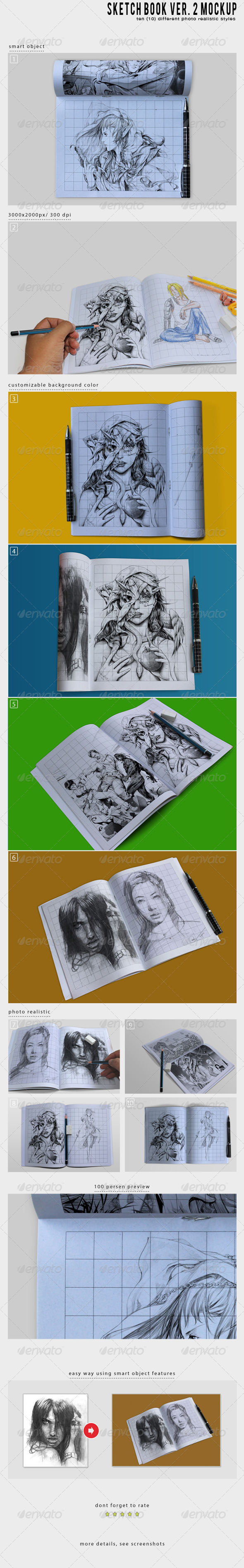 Sketch Book Ver. 2 Mockup - Miscellaneous Print