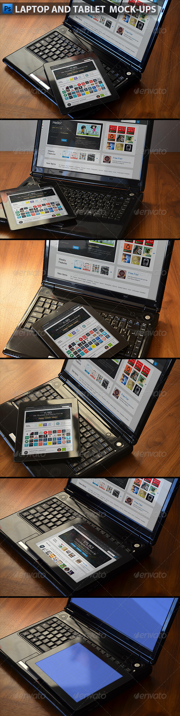 Laptop and Tablet Display Mock-Ups - Displays Product Mock-Ups