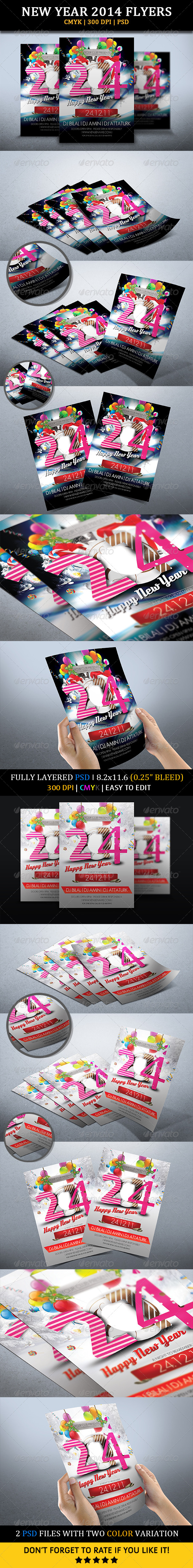 Creative New Year Flyer 2014 - Clubs & Parties Events