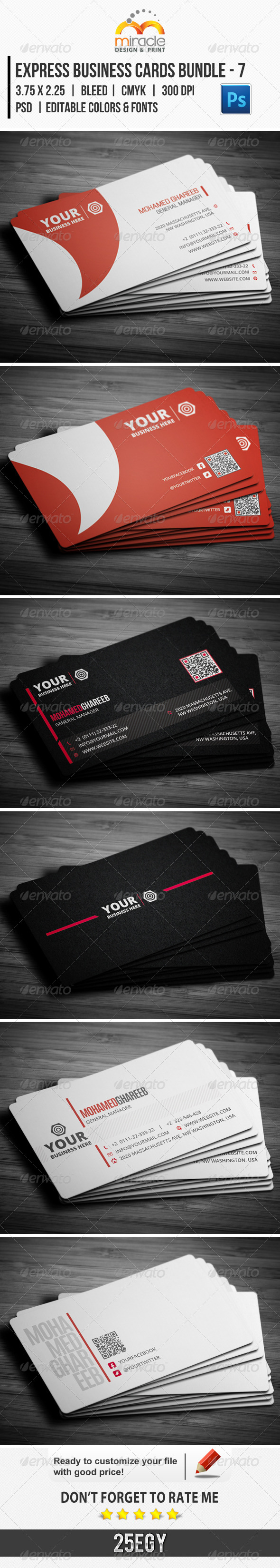 Express Business Cards Bundle - 7 - Corporate Business Cards