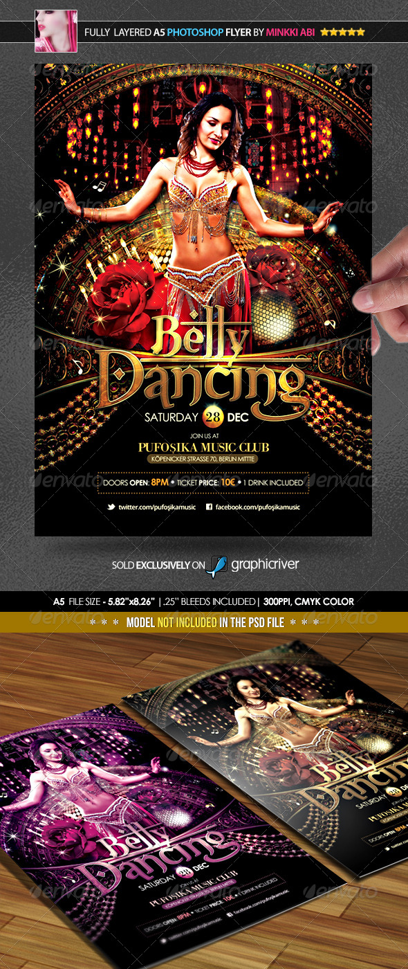 belly dancing poster flyer by minkki graphicriver arabian nights flyer
