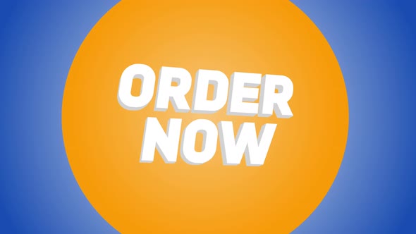 3D Order Now Social Media Animation Post 4K alt
