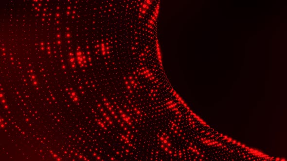 Red Color Glowing Technology Particle Animated Background alt