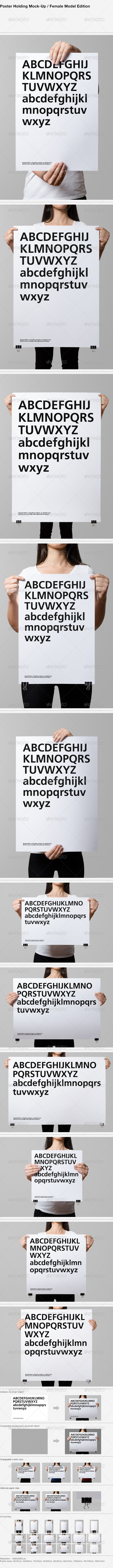 Poster Holding Mock-Up / Female Model Edition - Posters Print