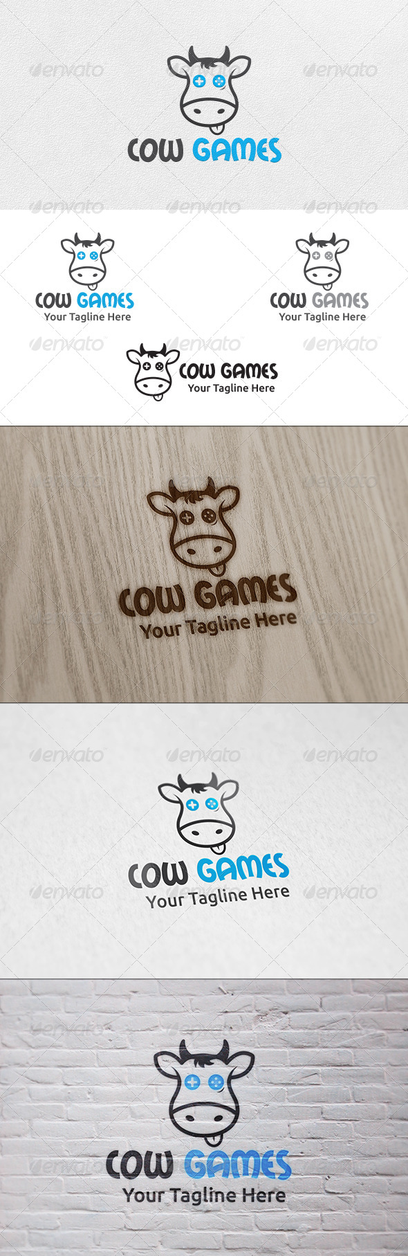 Cow Games - Logo Template - Animals Logo Templates